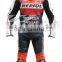 motorbike leather two 2 piece suit black and colour jacket