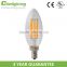 Cheap price filament led candle light e12 e14 4w c35 led filament candle bulb