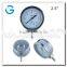 High quality bottom stainless steel 2 1/2inch turbo psi gauge