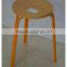 Stable iron tube chair iron chair with round wooden cover