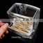 New Creative Clear Acrylic Q-Tip Storage Holder Box Transparent Cotton Swabs Stick Cosmetic Makeup Organizer Case