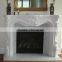 natural stone hand carved Chinese white marble fireplace mantel