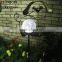 Cast iron owl solar garden stake light