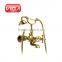 Traditional gold bath shower mixer classic titanium bath faucet dual handle brass bath mixer