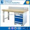 strong cold rolled steel work bench with drawers/industrial workshop tables