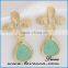 Summer fashion women styles Europe and America teardrops stones earrings