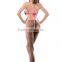 Pink Trim Net Crotchless Shiny Plus Size Bodystocking