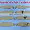 2 Blade RC Airplane Aircraft Accessories 4D Propellers For Type A B C Variable Pitch