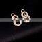 India 18K gold Plated alloy cz diamond earrings ring bracelet necklace jewelry set for women's Party Wedding Jewelry sets