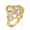 High quality reasonable price yellow gold ring plated white cubic zirconia women's ring to India snapdeal flipkart