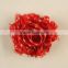 Hot sell wholesale mini shabby chiffon flower rose trim for girls hair bands, fabric flowers for DIY headband