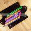 4 Colors PU leather Makeup Brushes Pens Cosmetic Bag For Women pencil Case