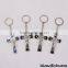 2016 new design key chain ring custom key holder St. Benedict Crucifix metal cross key chain split key ring clip wholesale