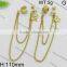 Wholesale Latest drop style solid gold earrings for girls