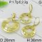 Wholesale price hollow middle heart style 24k gold jewelry set