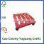 Red Decorative Plates Colorful Wooden Plates for Restaurant