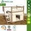 Indoor Outdoor Dog Cat Pet House View Wood Small Kennel Crate Cage Shelter Roof DFD3008