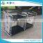 Led lighting folding bar table , white acrylic bar counter , movable bar table