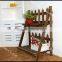 wooden baking finish color flower stand /wood flower rack-