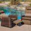 Outdoor rattan chaise lounge / Hot sale garden sun bed