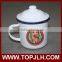 Blank coated customed logo printing enamel coffee mugs