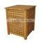 European style walnut wood laundry basket