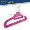 ABS plastic velvet antiskid suit hangers flocking clothes hanger with pulley