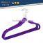 ABS plastic velvet antiskid hangers flocking clothes hanger with pulley for man