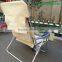 Lightweight Beige Aluminum Folding Backpack Beach Chair