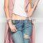 Latest Design Blazer Windbreaker Custom Bulk Wholesale Duster Black Taupe Dusty Rose Cotton Sleeveless Midi Trench Women Coat