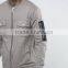 Custom Baseball Collar Chest And Side Pockets Zip Arm Design Grey Men's 100% Cotton Casual Zip Closure Sweatshirt