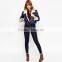 thick crop top warm denim jacket woven wool fabric for winter overcoat