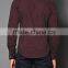 Polka Dot Design Burgundy Shirts Long Sleeve Dress Shirts