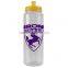 USA Made 32 oz Transparent Sports Bottle With Push And Pull Cap - BPA/BPS-free, FDA Compliant and Comes With Your Logo