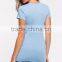 Custom slim fit short sleeve t shirt design women black t-shirt wholesale