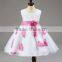 children ivory satin with Bow party Dress walson