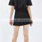 Big discounts special design A-line tie waist black shorts womens