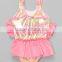 New Fashion Girl Beachwear With Pink Fish Skirted One-Piece Girl Swimsuit Girls Wear G-NP-S905-336