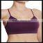 Seamless Cross Strap Back SPORTS BRA TANK TOP Stretch Bandeau Cami purple color