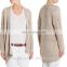 wholesale ladies hand knitted cardigan beige long sleeve knitted cardigans sweater