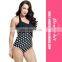 Women's Swimwear High Waist Halter Neck Bodysuit Plus Size Beach One Piece Swimsuit