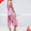 Mexican Summer Pink Casual Women Jumpsuit in Large Rose Floral Printed