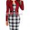 2016 BAIYIMO Women Colorblock Wear to Work Business Party Bodycon One-piece Dress latest hot sale