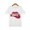 2017 summer sequinned lip pattern t shirt short sleeve t shirts for women