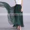 T-SK513 Ladies Crinkle Chiffon Bohemia Design Maxi Long Flowing Skirts