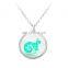 Easy fashion transparent animal inside pendant locket Necklace