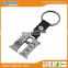 logoson factory alibaba best quality embossed C with black leather key chains