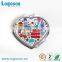 Heart shape of foil paper pocket mirror souvenir mirror