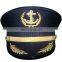 captain hat with normal embroidery visor for seaman