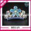 Gorgeous crystal bridal flower hair accessories metal side hair combs for princess